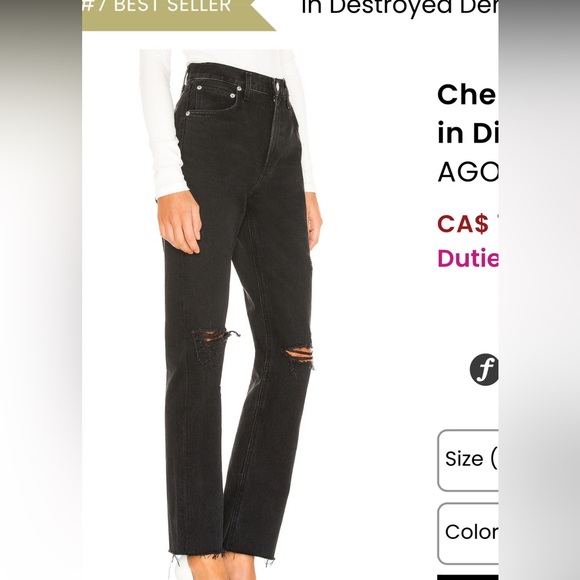 AGOLDE Cherie High Rise Straight size 29 - Picture 10 of 12